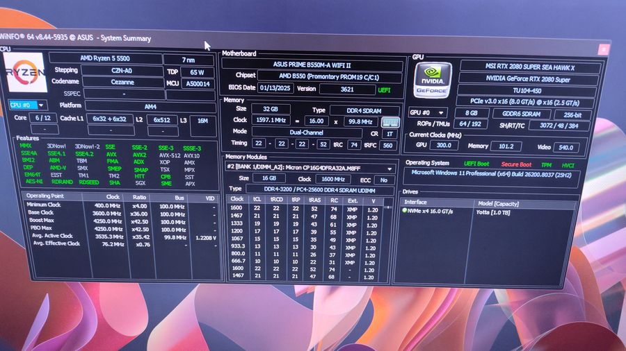 HWiNFO sensor and power readings